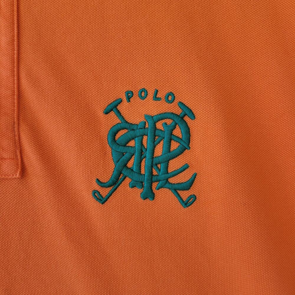 Polo Ralph Lauren Mens Orange Green Cross Mallets Rugby Short Sleeve Shirt XL - Picture 3 of 8
